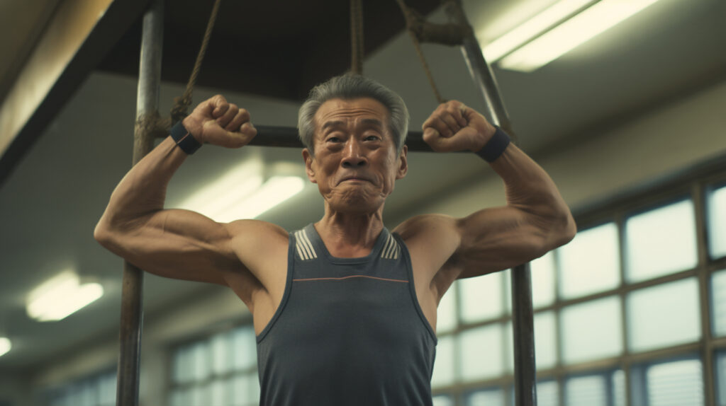 Athletic Senior Man Training Gymnastics 1024x574